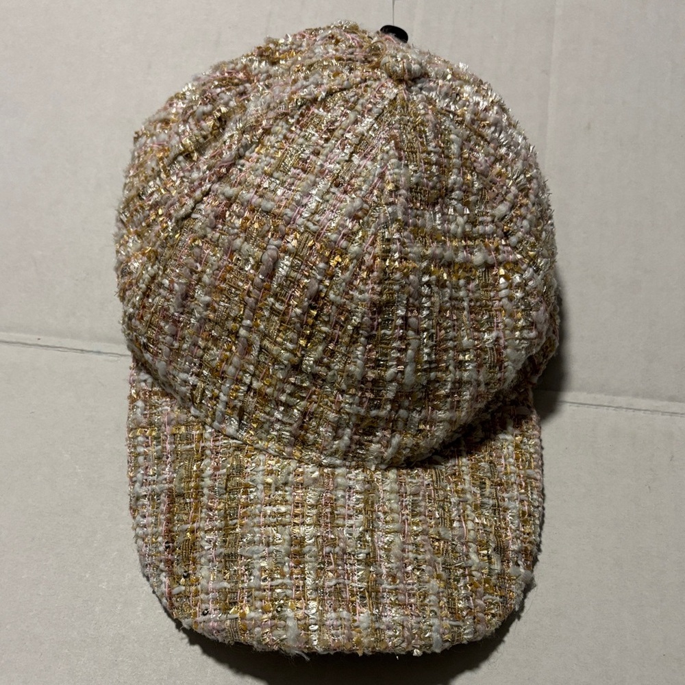 Stylish Ivory multicolor Tweed Cap